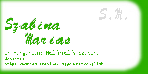 szabina marias business card